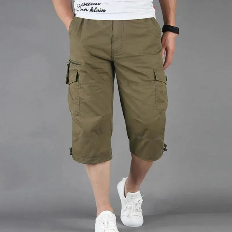 Long Length Cargo Shorts Men Summer Multi-Pocket Casual Cotton Elastic Capri Pants Men Military Tactical Short Hot Breeches  5XL SHOPEZRA L.L.C.