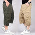 Long Length Cargo Shorts Men Summer Multi-Pocket Casual Cotton Elastic Capri Pants Men Military Tactical Short Hot Breeches 5XL by Dropshipman