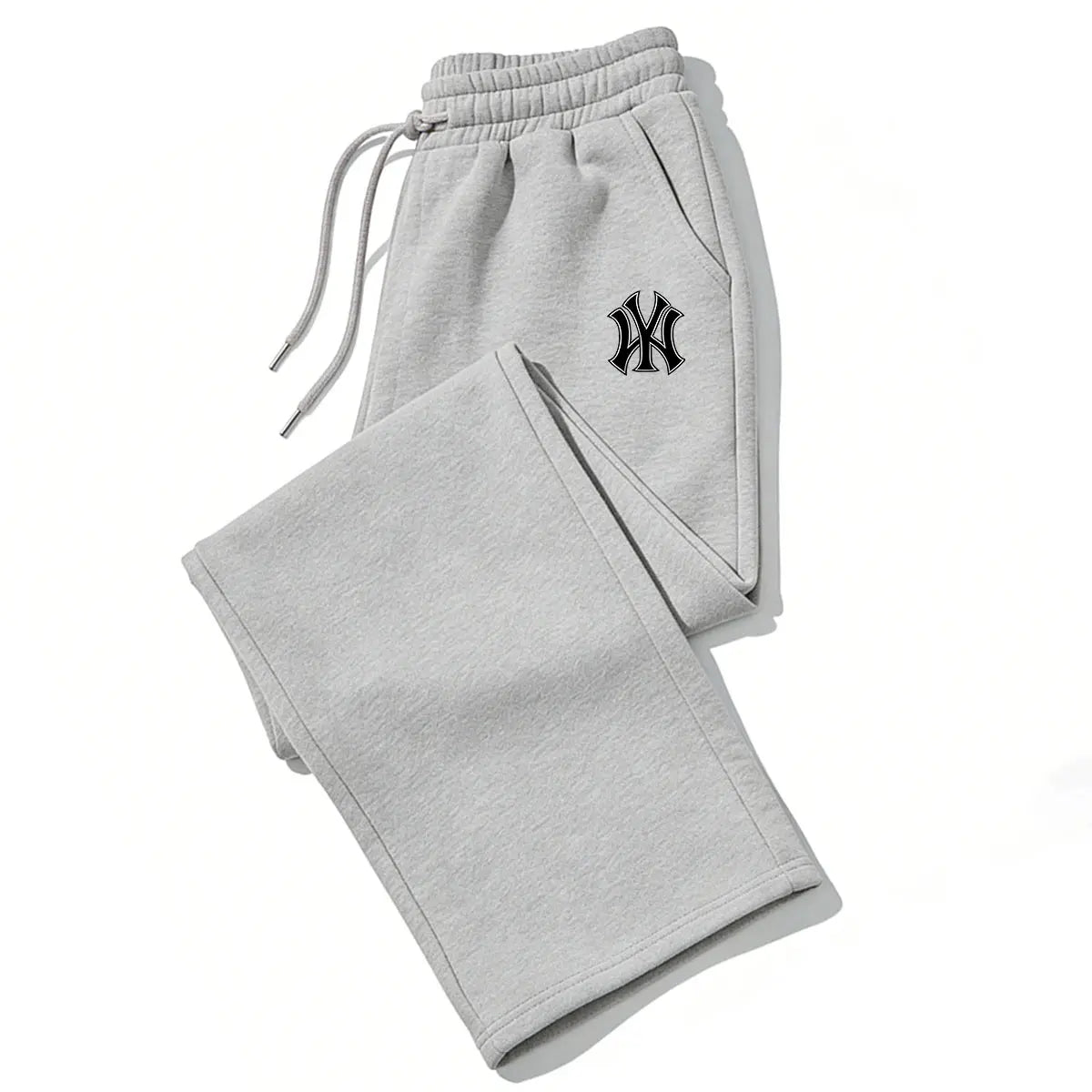 Black men's sweatpants with printed fashion design, elastic waist, soft fabric, and casual streetwear style from SHOPEZRA L.L.C.
