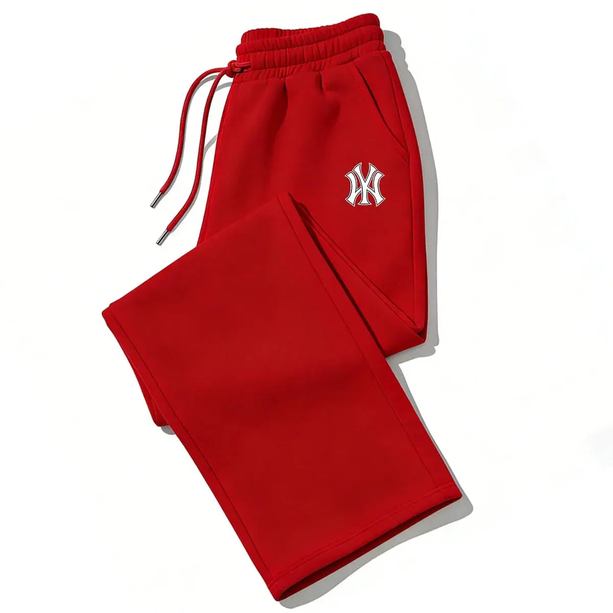 Black men's sweatpants by SHOPEZRA L.L.C. with printing design, elastic waist, soft fabric, and a trendy casual fit.