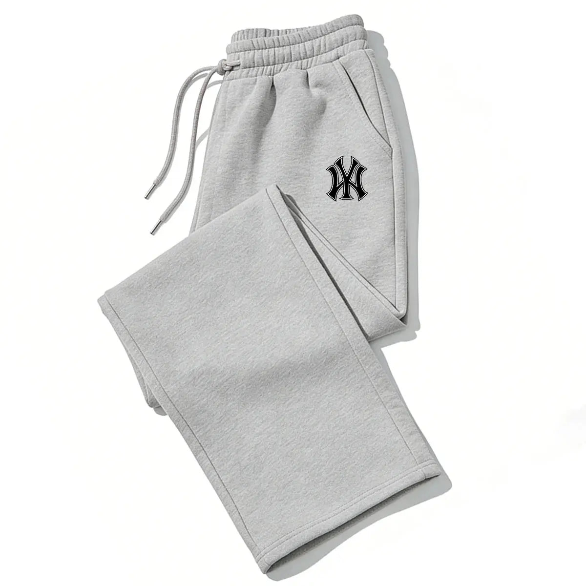 Black men's sweatpants by SHOPEZRA L.L.C. with printed fashion design, elastic waist, soft high-quality joggers, casual street style