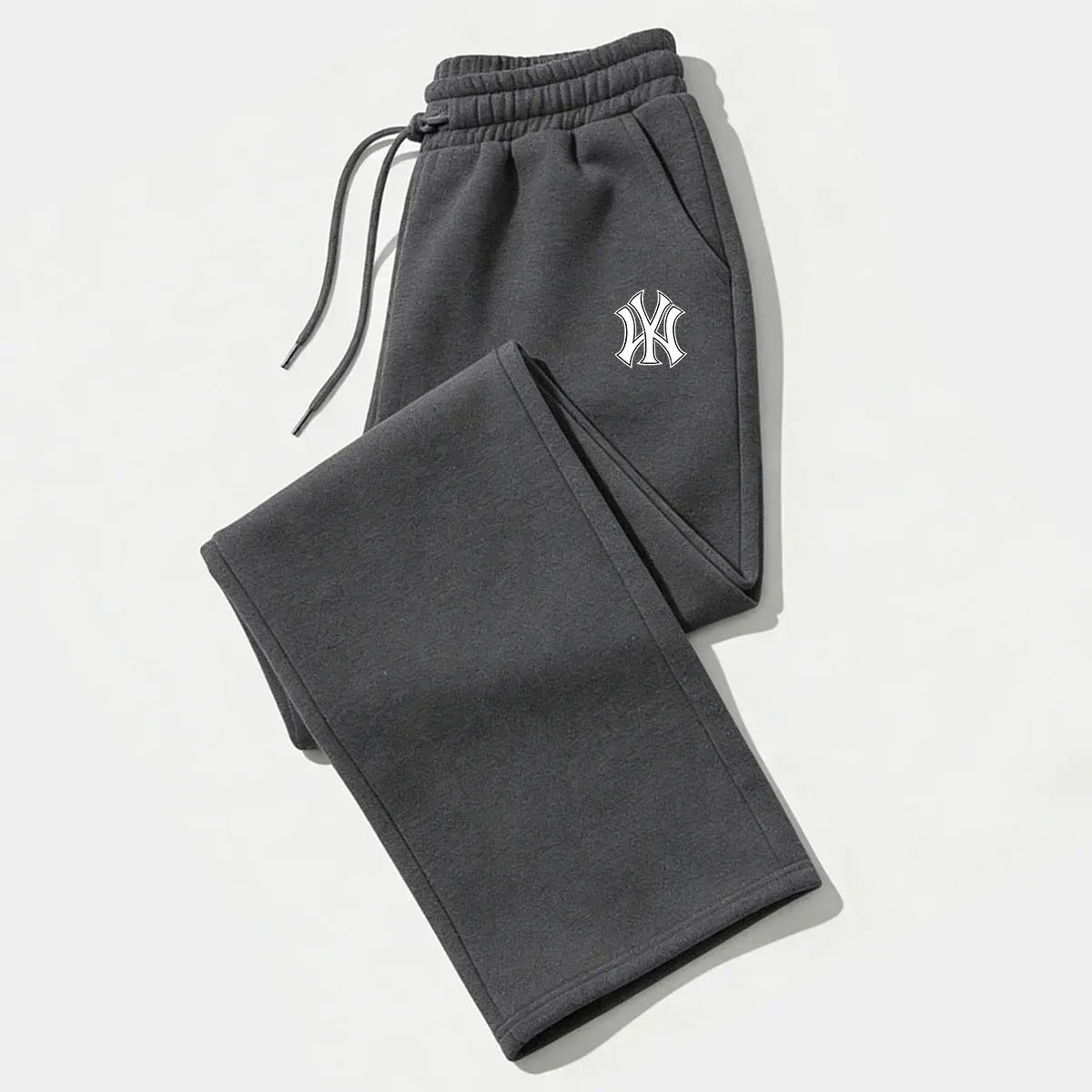 Black men's sweatpants by SHOPEZRA L.L.C. with printed fashion design, soft fabric, elastic waist, casual jogger style, XXL size.