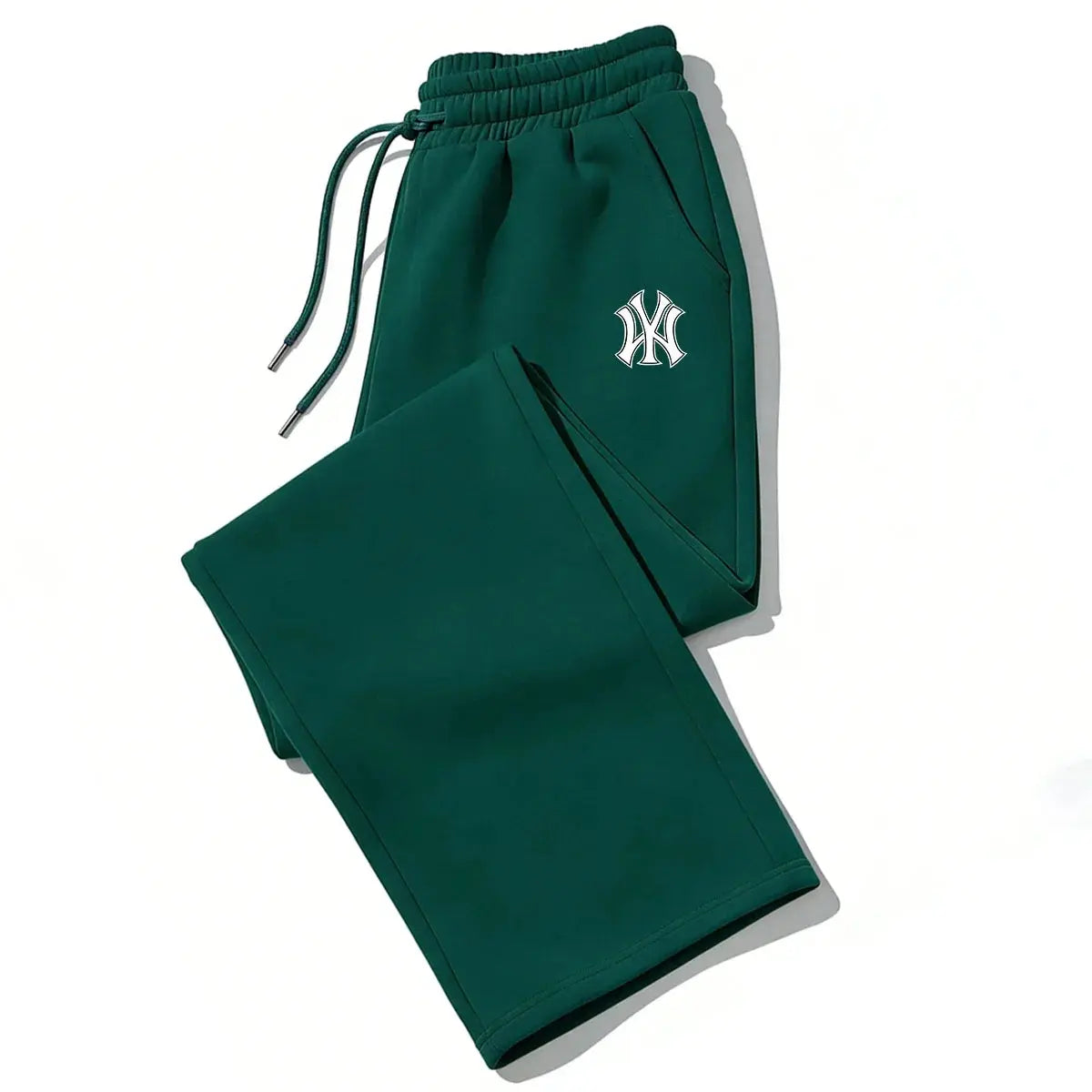 Black men's sweatpants with trendy printing, elastic waist, soft fabric, and casual street style by SHOPEZRA L.L.C.
