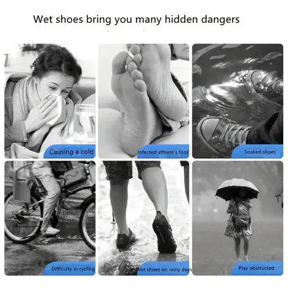 10/20/30pcs Rainy disposable shoe covers, transparent plastic outdoor thick wear-resistant waterproof isolation foot covers by Dropshipman