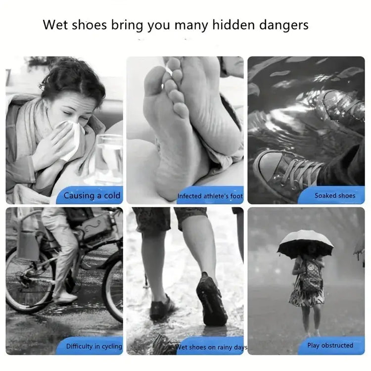 10/20/30pcs Rainy disposable shoe covers, transparent plastic outdoor thick wear-resistant waterproof isolation foot covers SHOPEZRA L.L.C.