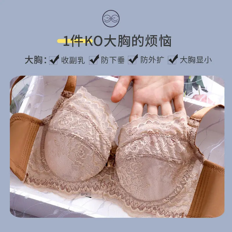 Inter-color sexy transparent underwear ladies with steel ring lace bra gathered comfortable underwear manufacturers wholesale explosions SHOPEZRA L.L.C.