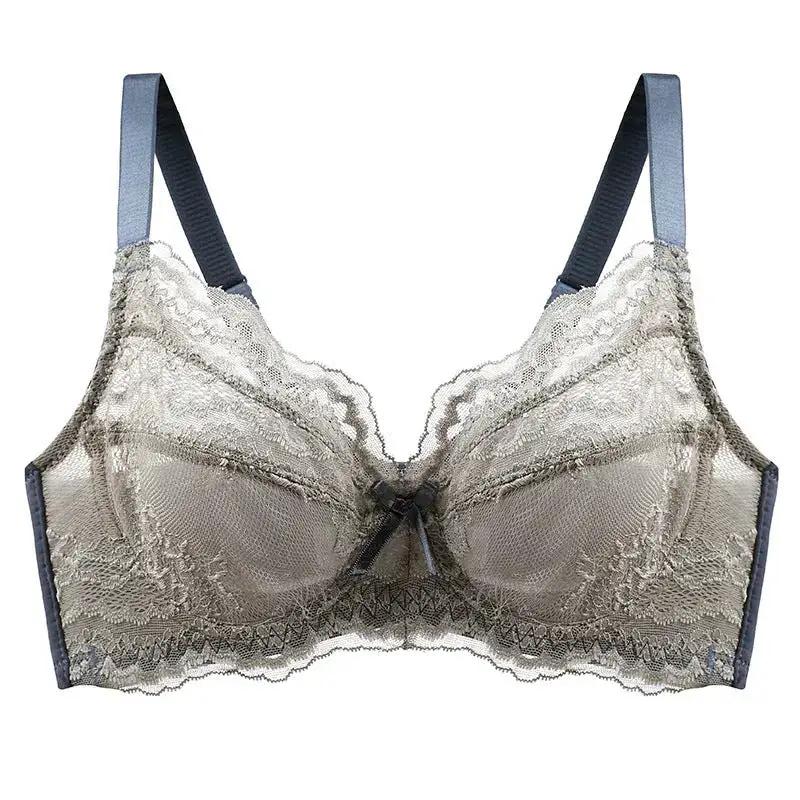 Inter-color sexy transparent underwear ladies with steel ring lace bra gathered comfortable underwear manufacturers wholesale explosions by Dropshipman