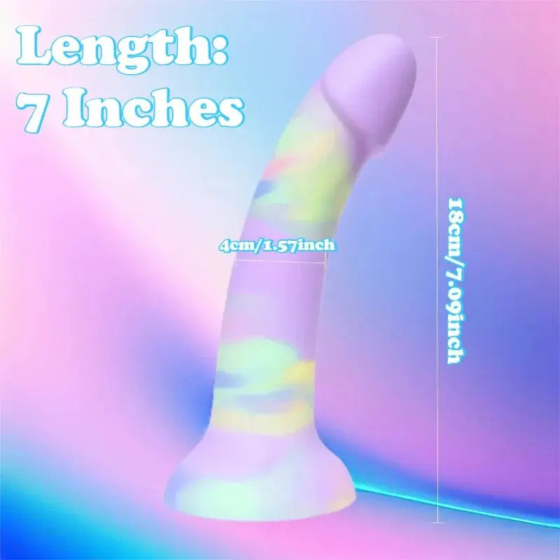 7-inch red liquid silicone realistic dildo with strong suction cup, G-spot design, suitable for women and men for anal and vaginal play