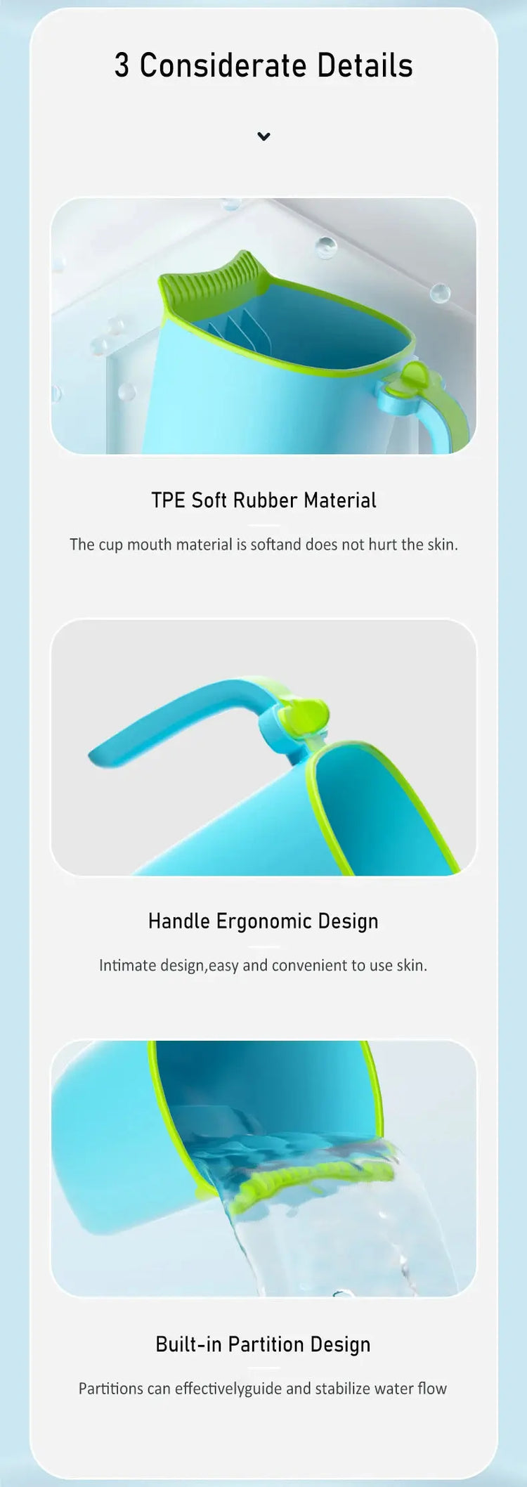 Baby Bath Rinse Cup Newborn Baby Shower  Spoons Child Washing Hair Cup for Bathing Kids Bath Tool SHOPEZRA L.L.C.
