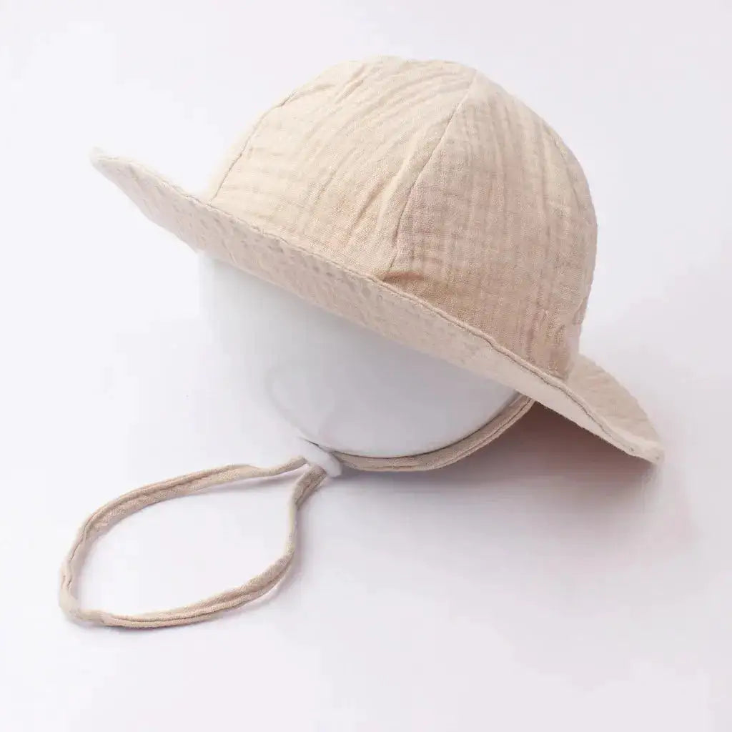Baby Cotton Bucket Hats New Children Sunscreen Outdoor Caps Boys Girls Print Panama Hat Unisex Beach Fishing Hat For 3-12 Months by Dropshipman