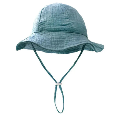 Baby Cotton Bucket Hats New Children Sunscreen Outdoor Caps Boys Girls Print Panama Hat Unisex Beach Fishing Hat For 3-12 Months by Dropshipman