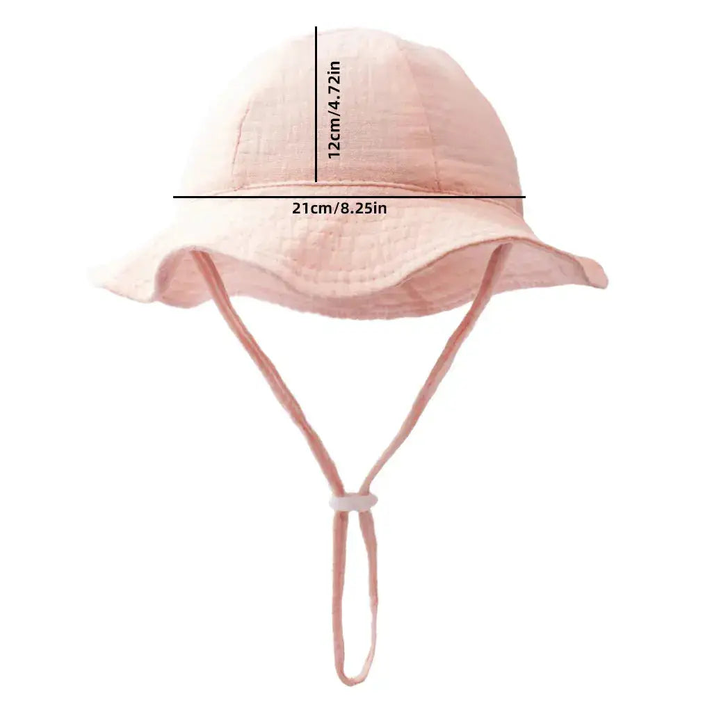 Baby Cotton Bucket Hats New Children Sunscreen Outdoor Caps Boys Girls Print Panama Hat Unisex Beach Fishing Hat For 3-12 Months by Dropshipman