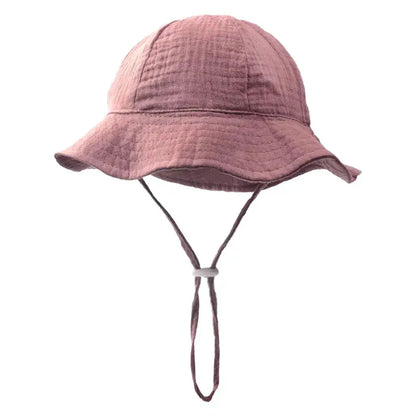 Baby Cotton Bucket Hats New Children Sunscreen Outdoor Caps Boys Girls Print Panama Hat Unisex Beach Fishing Hat For 3-12 Months by Dropshipman