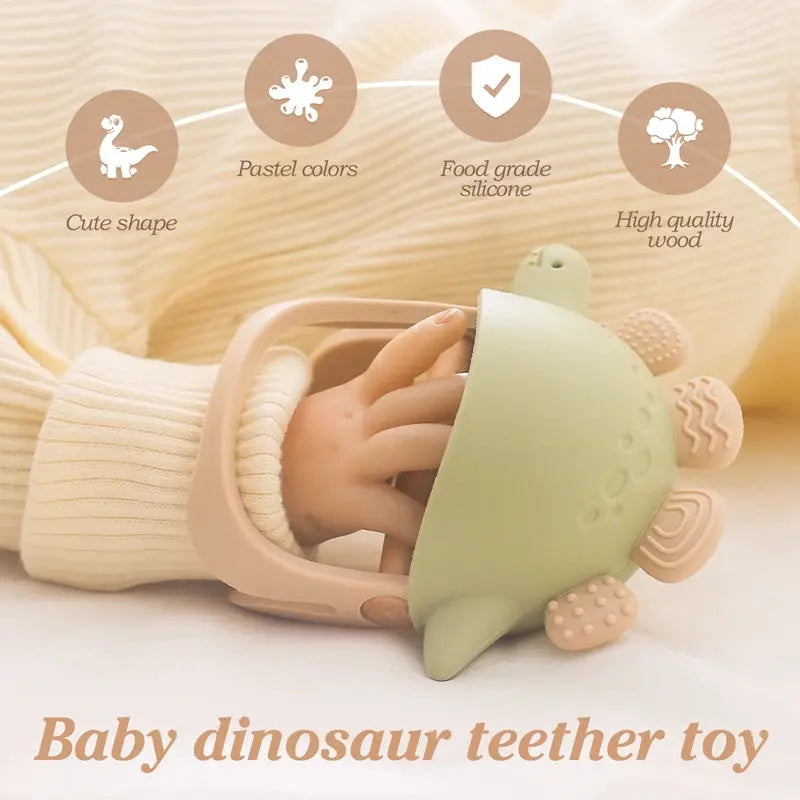 Baby Silicone Teether Dinosaur Silicone Gloves Baby Care Utensils 0 12 Months Dental Care Silicone Rattle Toys Chewing Gum Baby SHOPEZRA L.L.C.