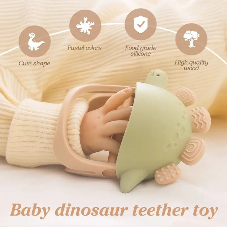 Baby Silicone Teether Dinosaur Silicone Gloves Baby Care Utensils 0 12 Months Dental Care Silicone Rattle Toys Chewing Gum Baby SHOPEZRA L.L.C.
