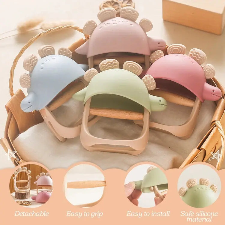 Baby Silicone Teether Dinosaur Silicone Gloves Baby Care Utensils 0 12 Months Dental Care Silicone Rattle Toys Chewing Gum Baby SHOPEZRA L.L.C.
