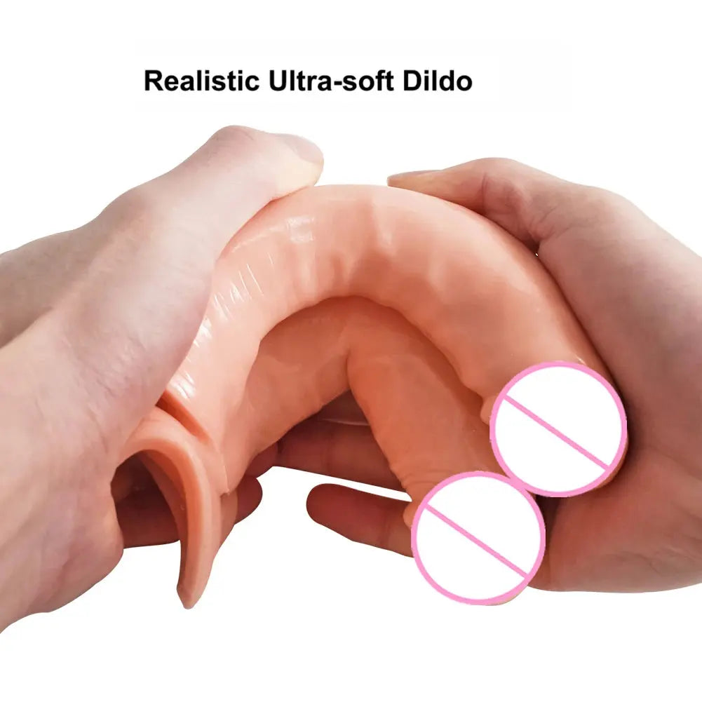 Blue double dildo sex toy for women, featuring erotic anal and vaginal stimulation, from SHOPEZRA L.L.C.