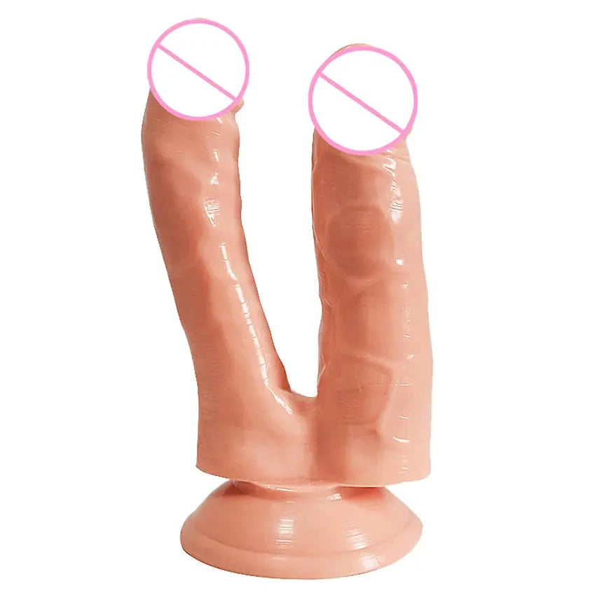 Blue double dildo by SHOPEZRA L.L.C., adult anal toy for women, BDSM sex toy, erotic massager, and lesbian sex partner.