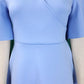 Elegant Dresses for Women V Neck Flare Sleeve High Waisted Pleated A Line Mid Calf Luxury Birthday Party Dinner Vestidos Mujer SHOPEZRA L.L.C.