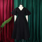 Elegant Dresses for Women V Neck Flare Sleeve High Waisted Pleated A Line Mid Calf Luxury Birthday Party Dinner Vestidos Mujer SHOPEZRA L.L.C.