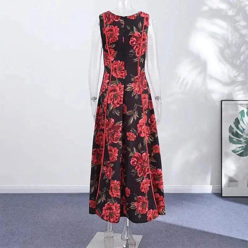 Sexy Printed Flower Long Women&