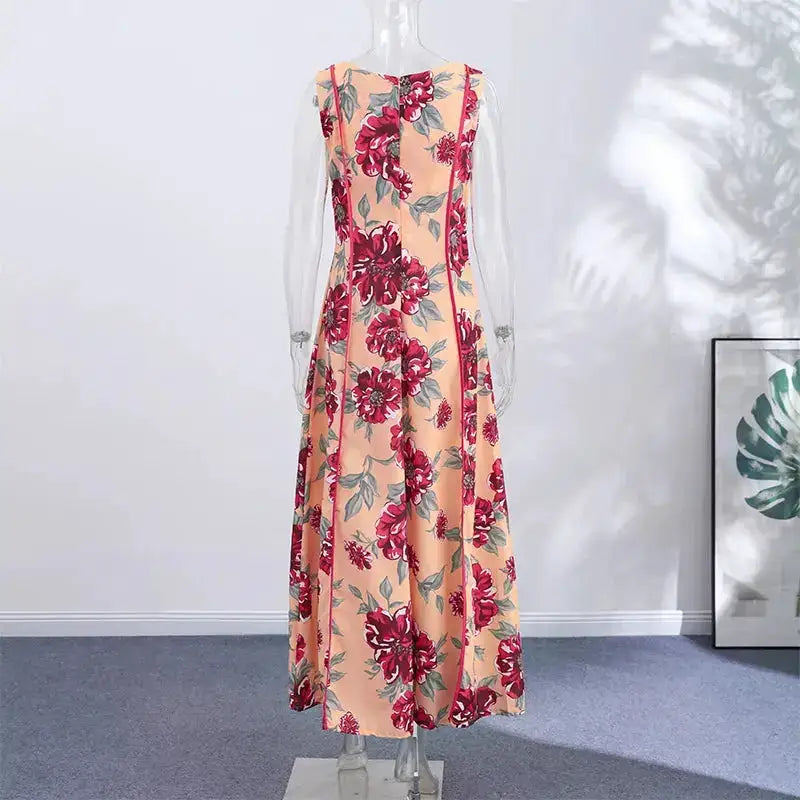 Sexy Printed Flower Long Women&