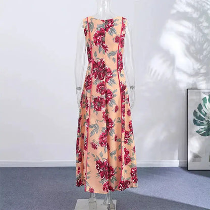 Sexy Printed Flower Long Women&