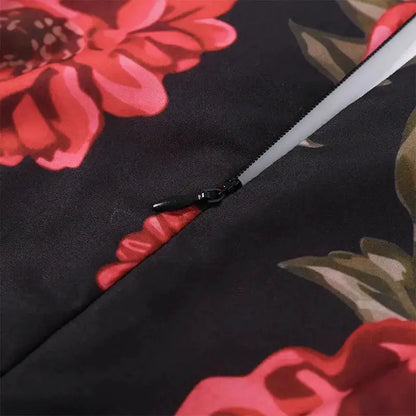 Sexy Printed Flower Long Women&