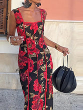 Sexy Printed Flower Long Women&