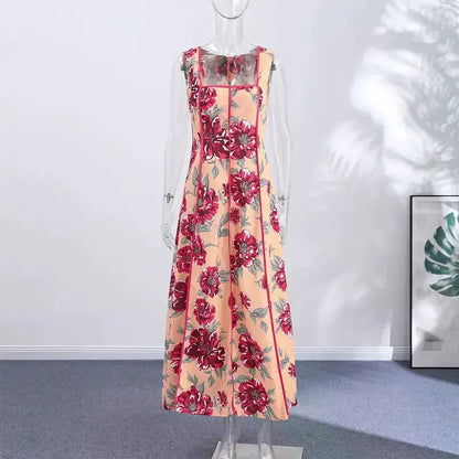 Sexy Printed Flower Long Women&