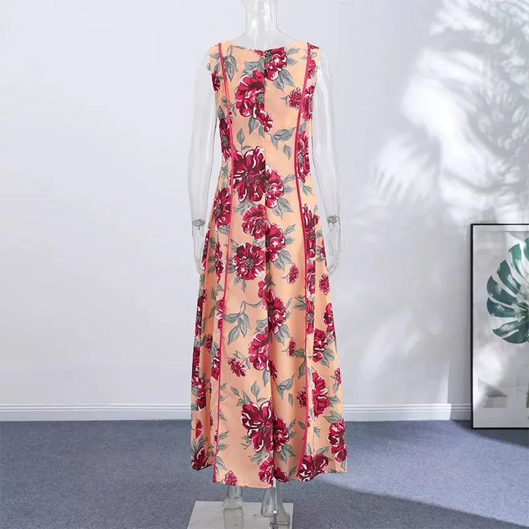 Sexy Printed Flower Long Women&