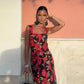 Sexy Printed Flower Long Women&