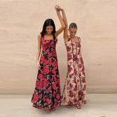 Sexy Printed Flower Long Women&