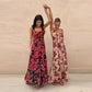 Sexy Printed Flower Long Women&