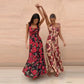 Sexy Printed Flower Long Women&