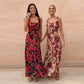 Sexy Printed Flower Long Women&