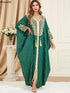 Muslim Dresses Women Elegant Long Robe Middle East Dubai Loose Abaya Bat Sleeve V-neck Tassel Evening Dress Femme Party Vestidos by Dropshipman