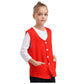 Kids Boys Girls Button Volunteer Vest Solid Color V Neck Sleeveless Waistcoat Volunteers School Camp Activities Uniform SHOPEZRA L.L.C.