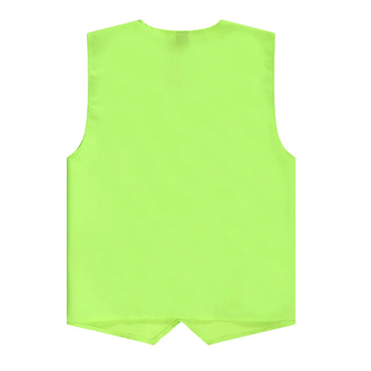 Kids Boys Girls Button Volunteer Vest Solid Color V Neck Sleeveless Waistcoat Volunteers School Camp Activities Uniform SHOPEZRA L.L.C.