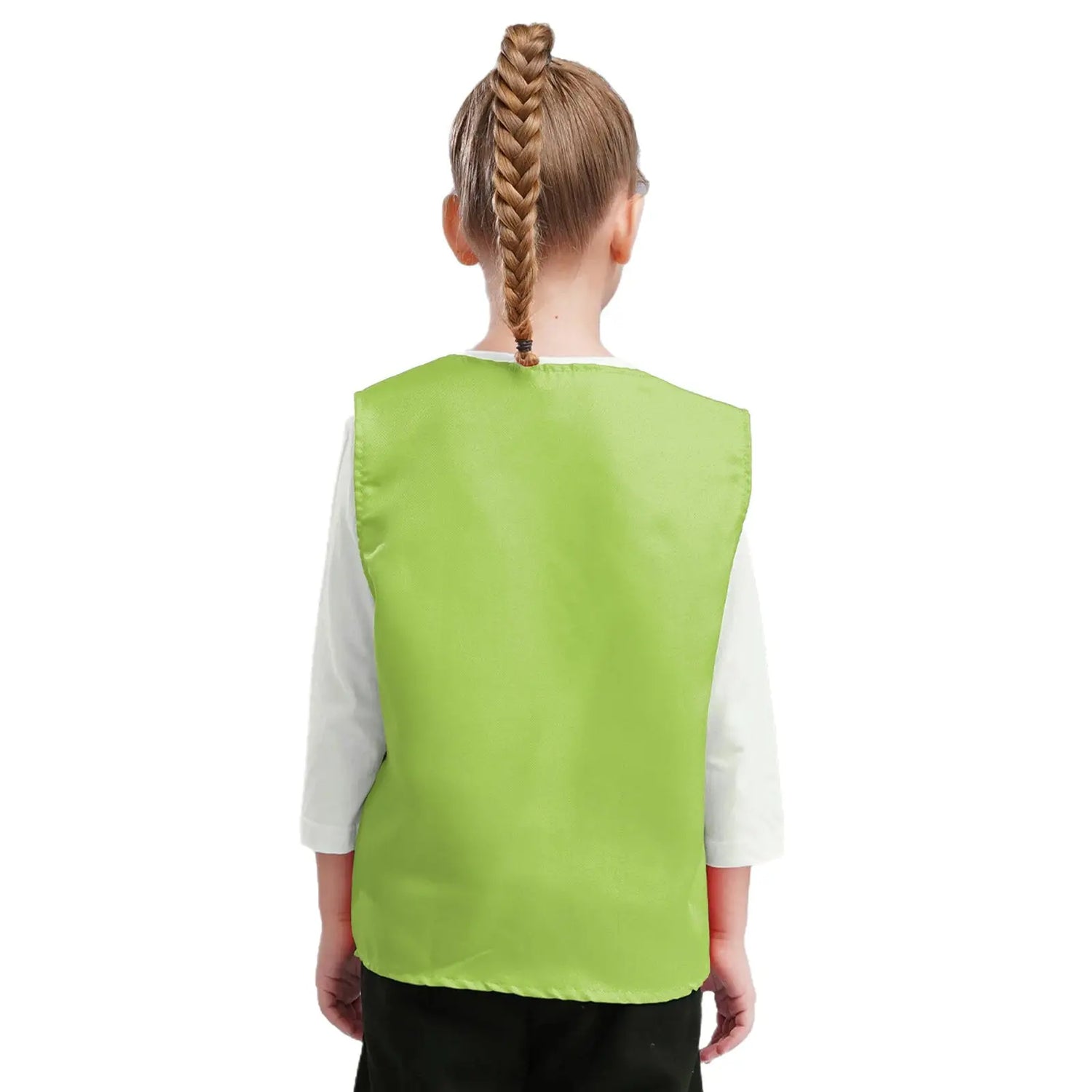 Kids Boys Girls Button Volunteer Vest Solid Color V Neck Sleeveless Waistcoat Volunteers School Camp Activities Uniform SHOPEZRA L.L.C.
