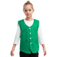 Kids Boys Girls Button Volunteer Vest Solid Color V Neck Sleeveless Waistcoat Volunteers School Camp Activities Uniform SHOPEZRA L.L.C.