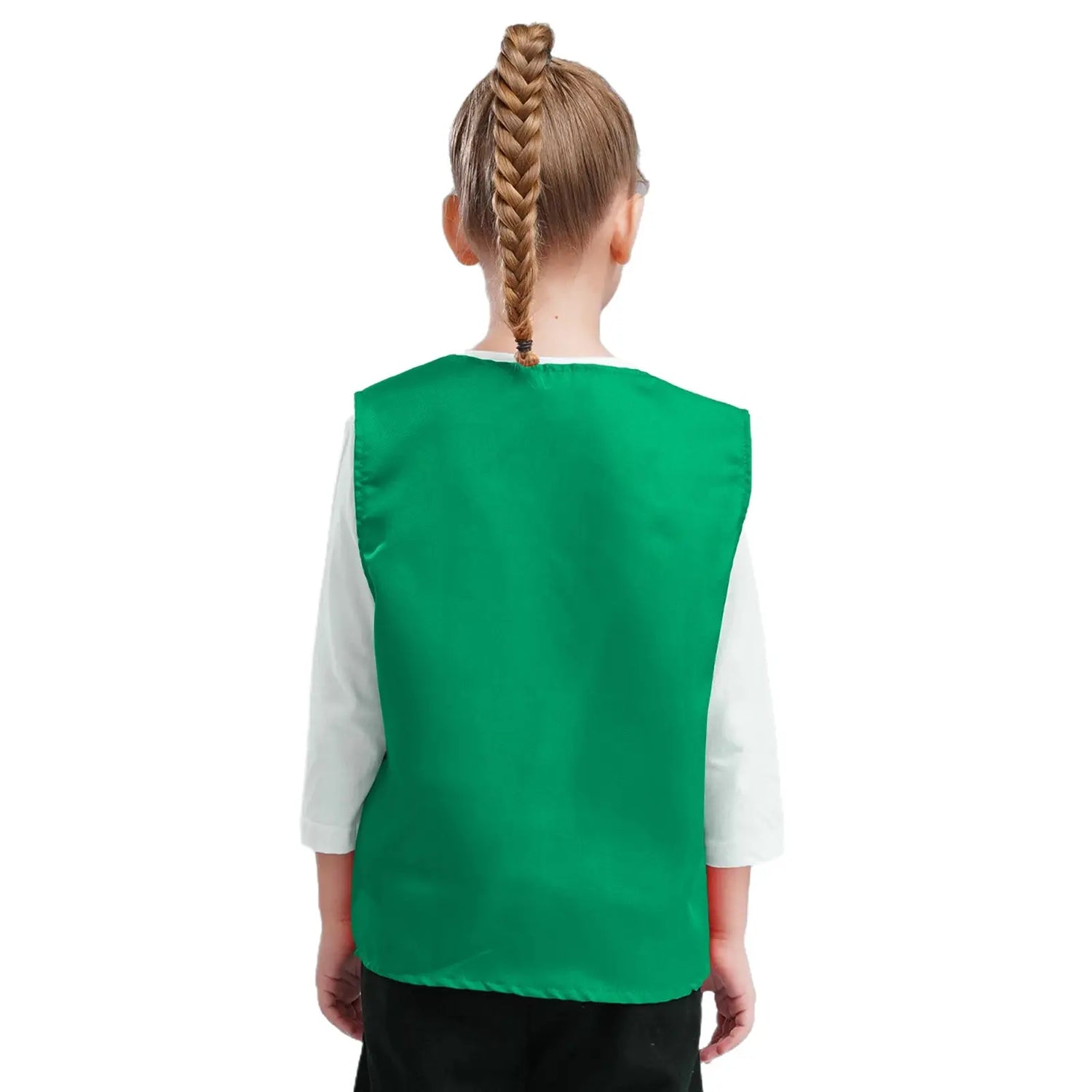 Kids Boys Girls Button Volunteer Vest Solid Color V Neck Sleeveless Waistcoat Volunteers School Camp Activities Uniform SHOPEZRA L.L.C.