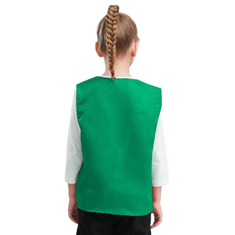 Kids Boys Girls Button Volunteer Vest Solid Color V Neck Sleeveless Waistcoat Volunteers School Camp Activities Uniform SHOPEZRA L.L.C.