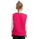Kids Boys Girls Button Volunteer Vest Solid Color V Neck Sleeveless Waistcoat Volunteers School Camp Activities Uniform SHOPEZRA L.L.C.