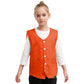 Kids Boys Girls Button Volunteer Vest Solid Color V Neck Sleeveless Waistcoat Volunteers School Camp Activities Uniform SHOPEZRA L.L.C.