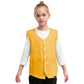 Kids Boys Girls Button Volunteer Vest Solid Color V Neck Sleeveless Waistcoat Volunteers School Camp Activities Uniform SHOPEZRA L.L.C.
