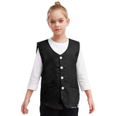 Kids Boys Girls Button Volunteer Vest Solid Color V Neck Sleeveless Waistcoat Volunteers School Camp Activities Uniform SHOPEZRA L.L.C.