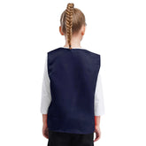Kids Boys Girls Button Volunteer Vest Solid Color V Neck Sleeveless Waistcoat Volunteers School Camp Activities Uniform SHOPEZRA L.L.C.