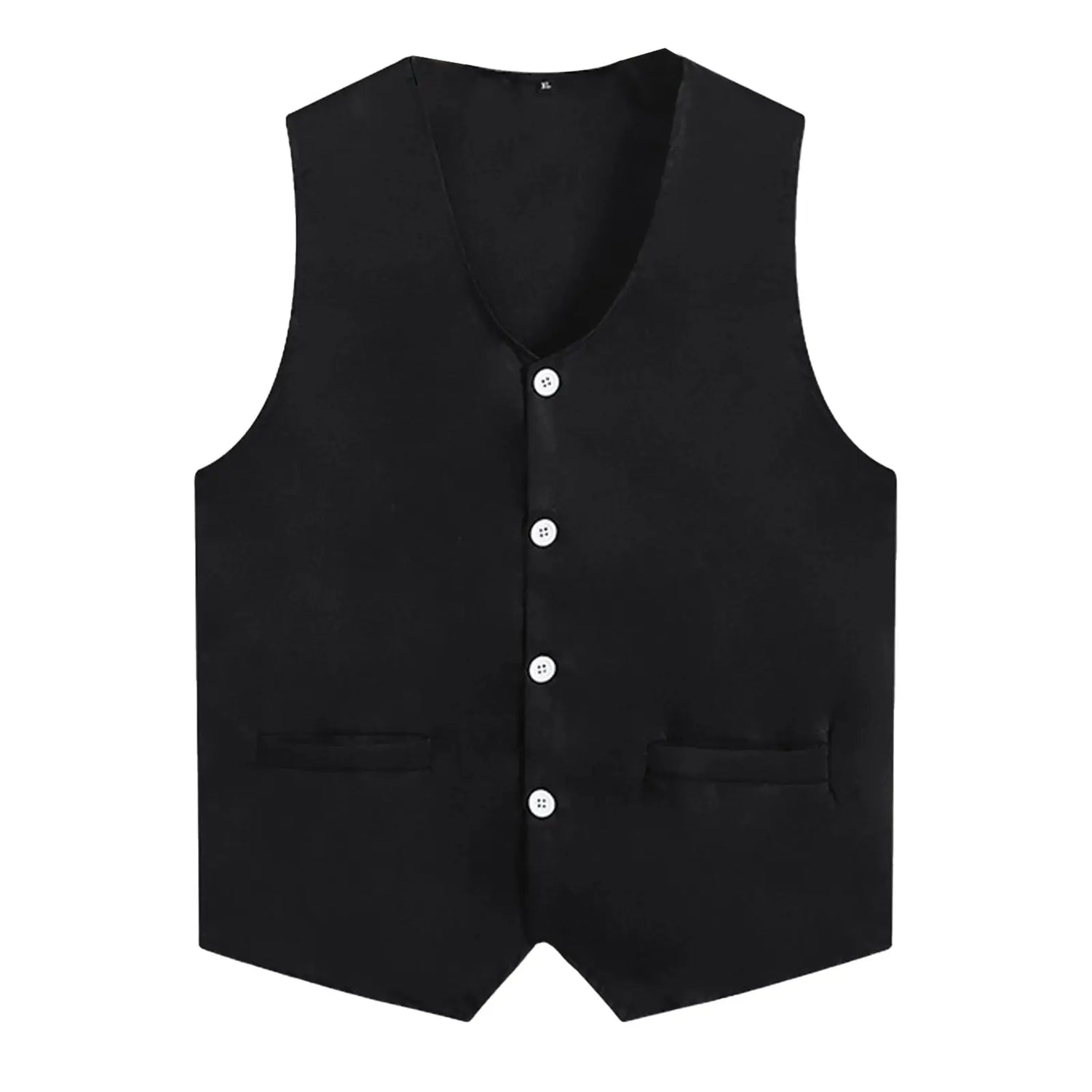 Kids Boys Girls Button Volunteer Vest Solid Color V Neck Sleeveless Waistcoat Volunteers School Camp Activities Uniform SHOPEZRA L.L.C.