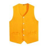 Kids Boys Girls Button Volunteer Vest Solid Color V Neck Sleeveless Waistcoat Volunteers School Camp Activities Uniform SHOPEZRA L.L.C.